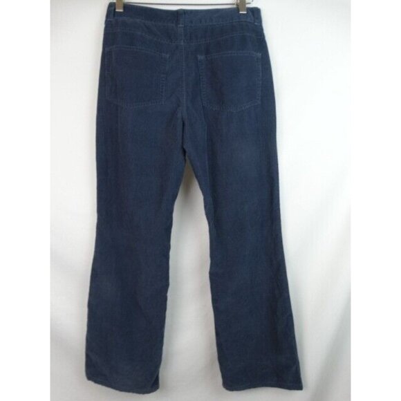 L.L. Bean Women's Pants Size 8 Reg Blue Corduroy Bootcut Pants - Picture 7 of 8